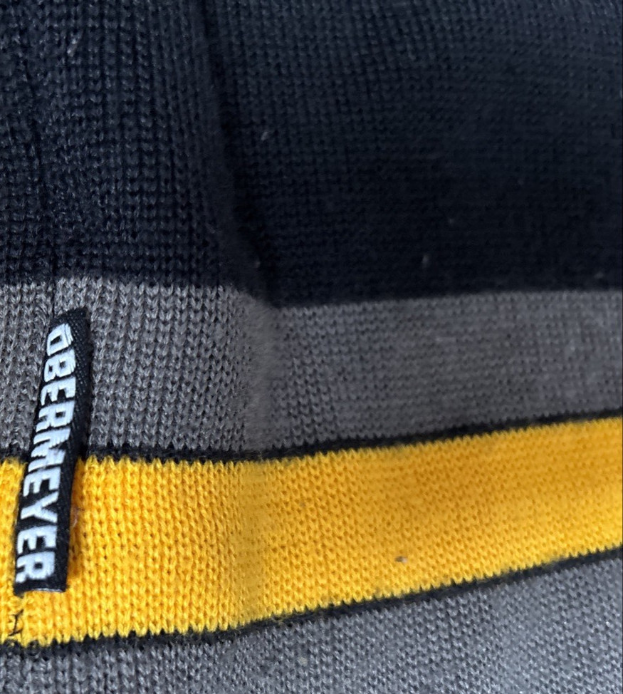 Obermeyer Steve Black Yellow Ski Hat