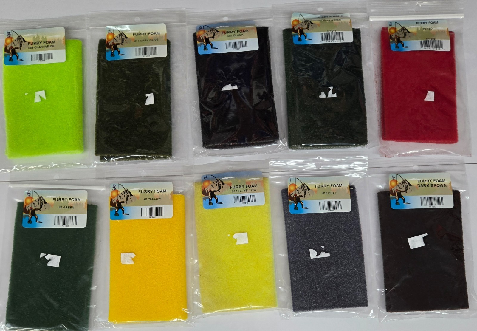 Lot of 10  " Furry Foam "  ass colors  Liquidation 1/2 price was $39