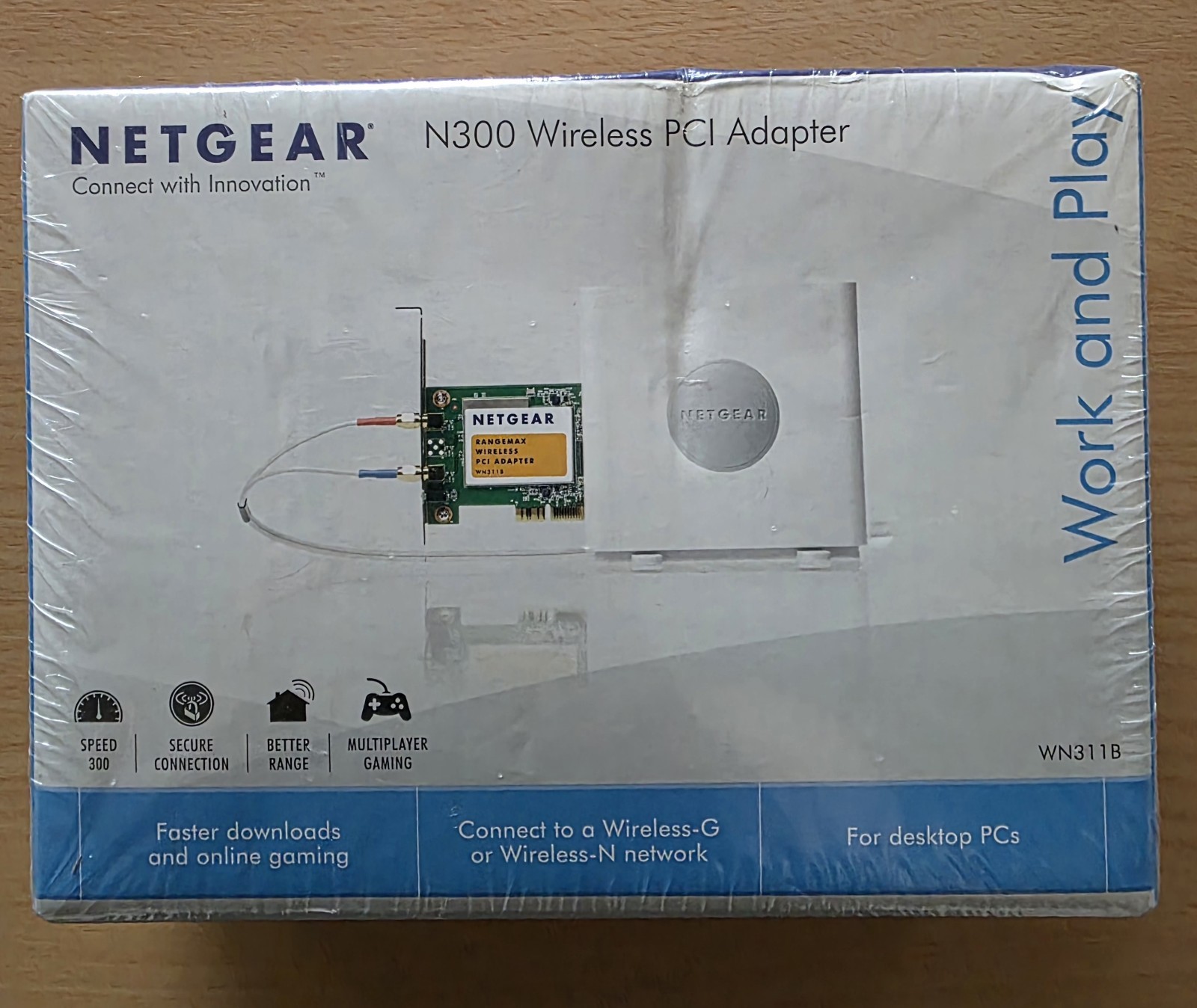 NEW SEALED GENUINE Netgear N300 Wireless PCI Adapter WN311B NIB READ