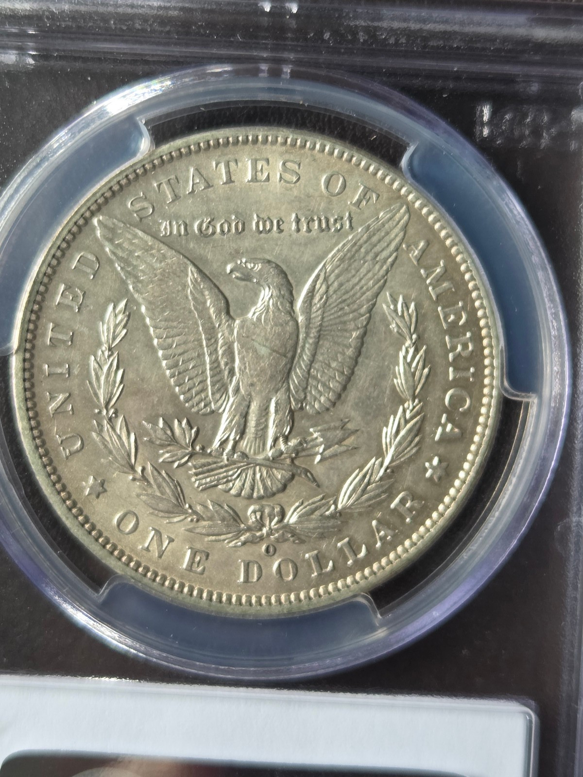 1887 O Morgan Silver Dollar Mint Error Obverse Rim Cuds PCGS AU55