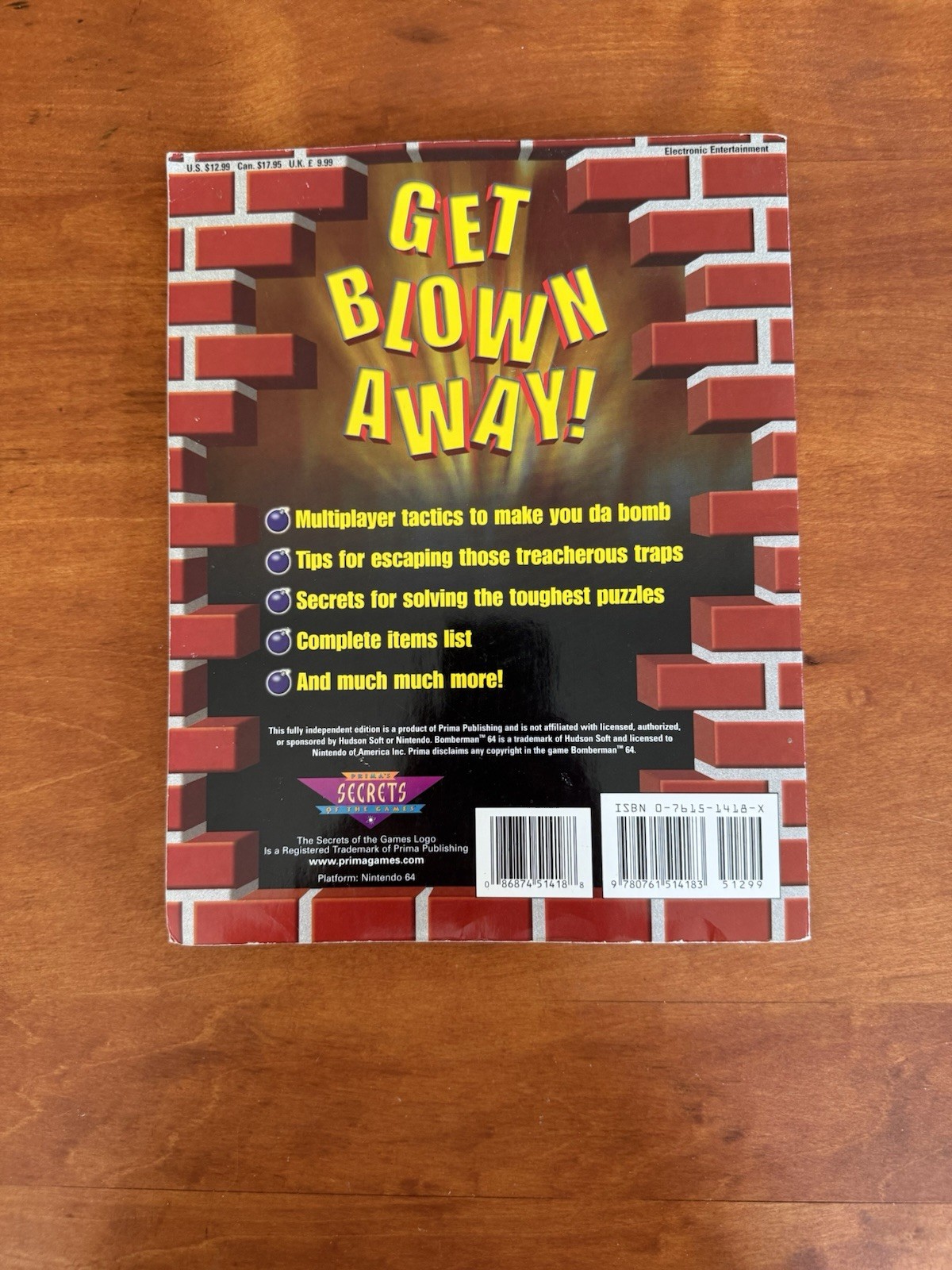 Prima Games Strategy Guide Bomberman 64 Multiplayer Strategies - Good Condition
