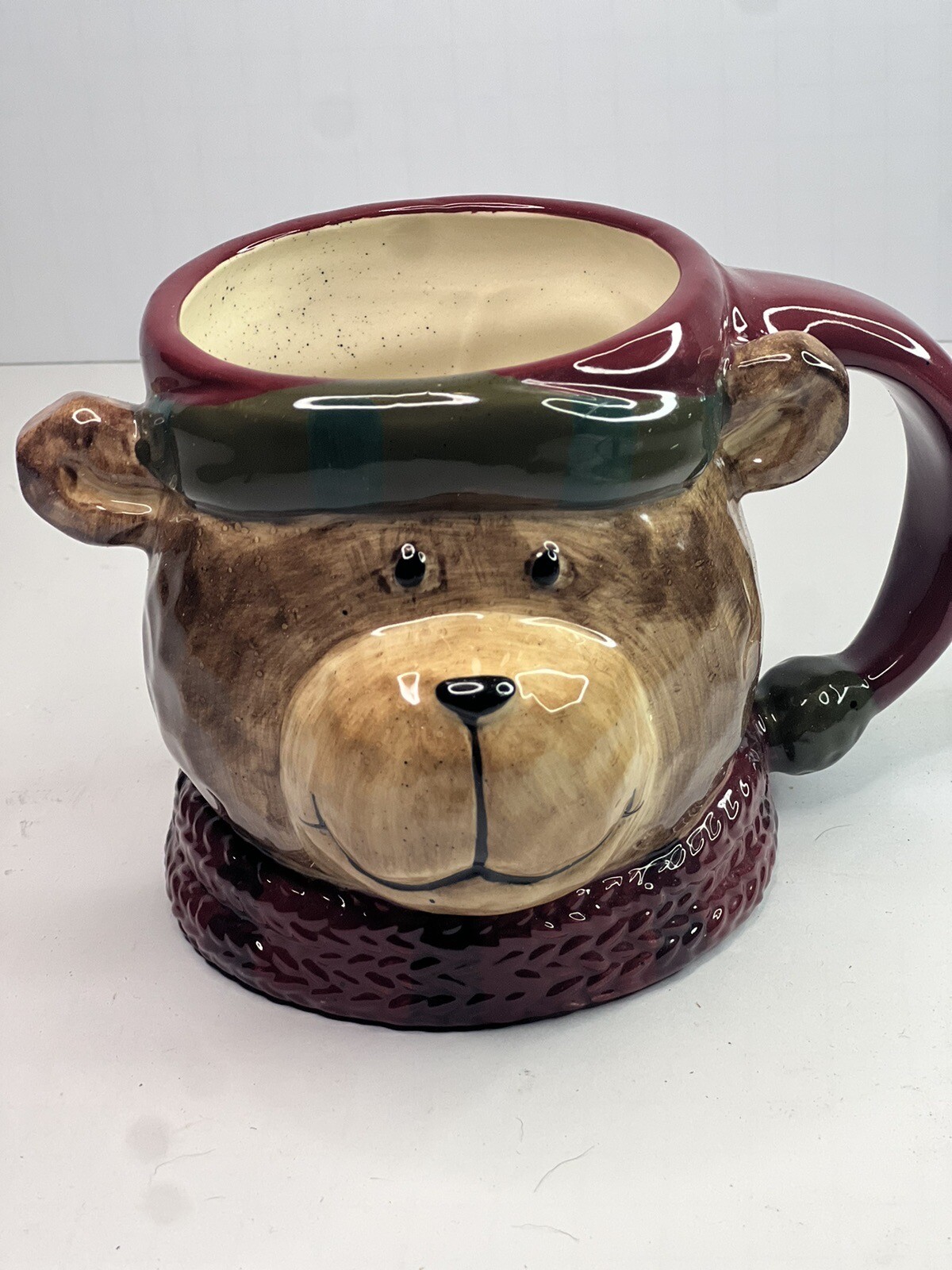St Nicholas Square Heartland Bear Mug~Large 20 oz. Winter Bear Holiday Hat