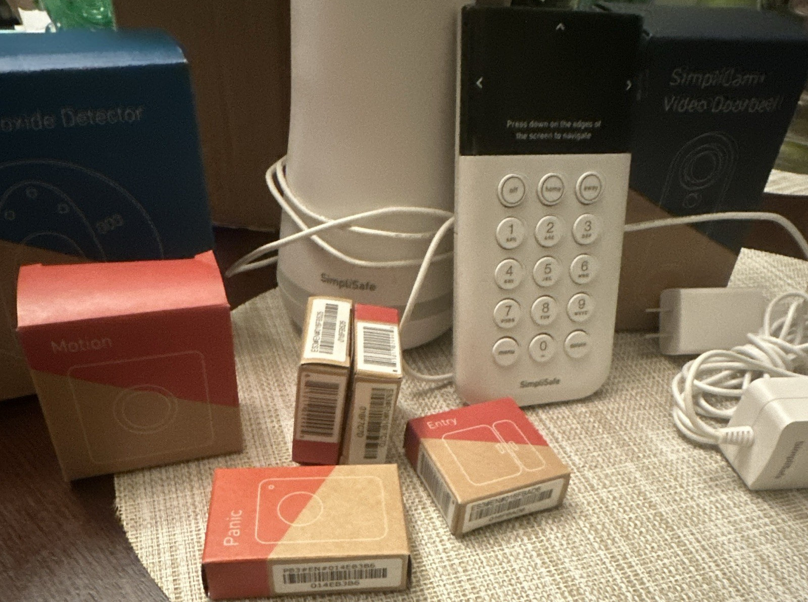 SimpliSafe Wireless Home Alarm System Keypad Sensors Panic Button Indoor