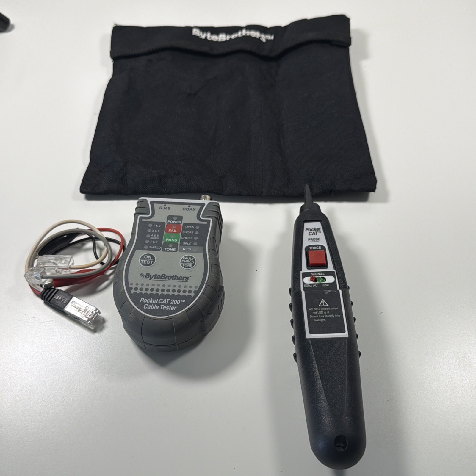 Triplett Byte Brothers Pocketcat 200 Network Cable Tester & Lighted Tone Probe