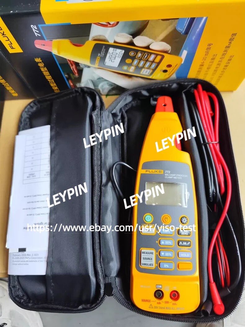 1PCS FLUKE Fluke 772 Milliamp Process Clamp Meter Tester WITH SOFT BAG /#$