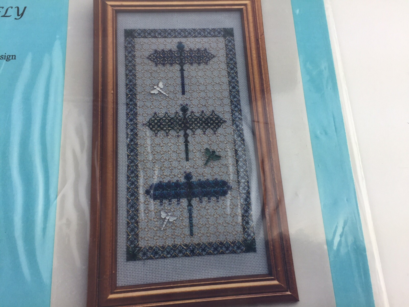 Northern Pine Design Dragonfly Jewels Needlepoint Pattern Gold