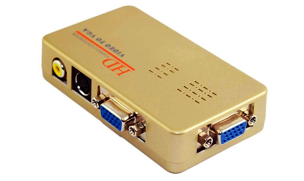 Composite RCA S-Video To VGA Scaler With Picture-In-Picture Support