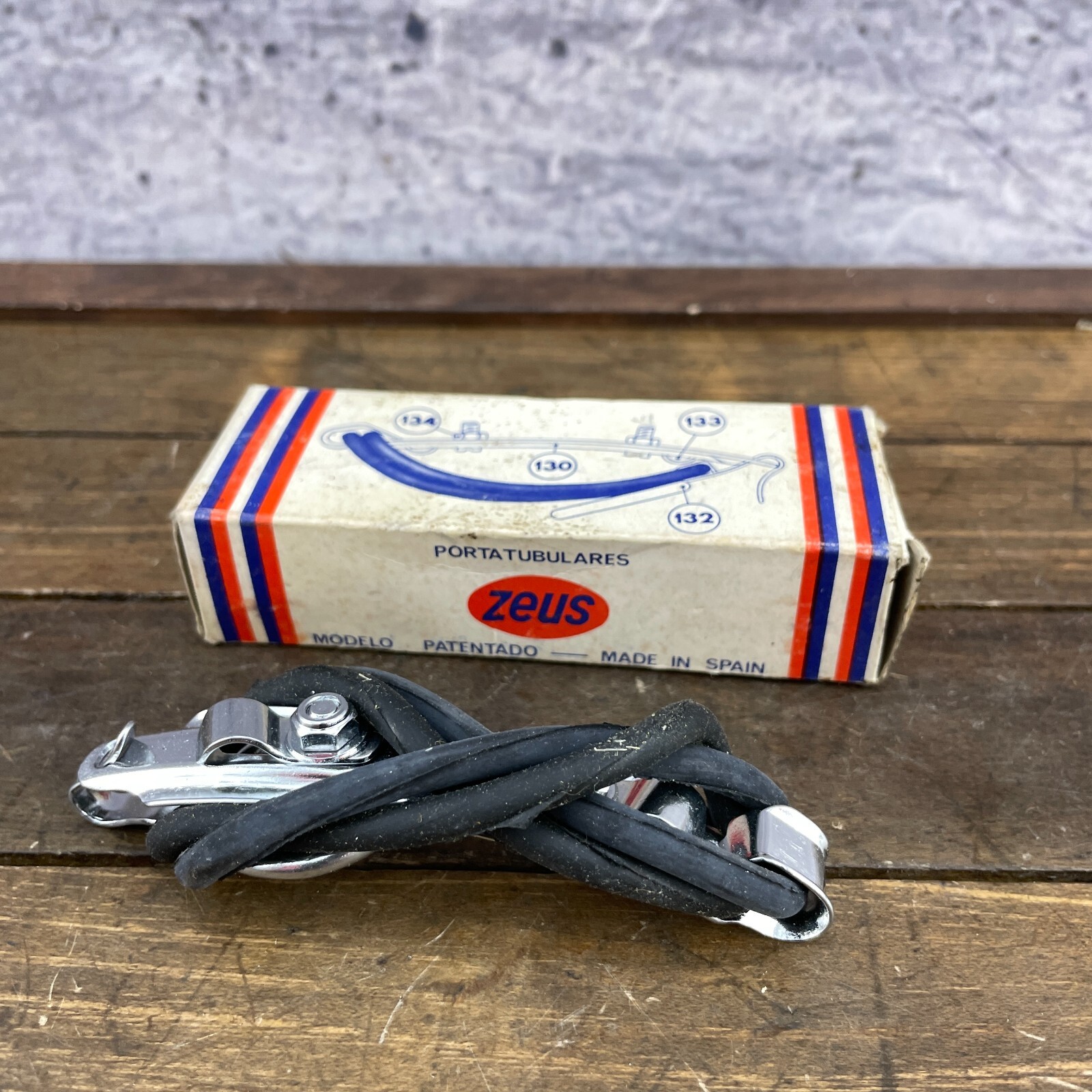 Vintage Zeus Tire Holder Seat Mount NOS Saddle Tube Carrier Eroica Brevete 70s