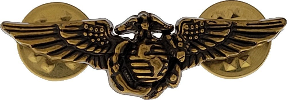 US Marine Corp Pilot Aviation Wing Badge Insignia Pin USMC Aviator EGA Military
