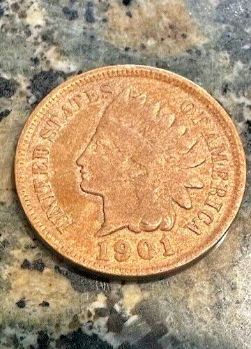 1901 Indian Head RARE Penny (VF) See Pic's