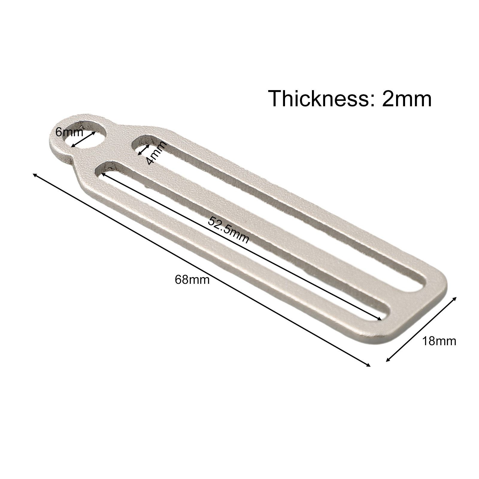 1 X Stainless Steel Slide Buckle Lightweight And Portable Strap Belt Keeper
