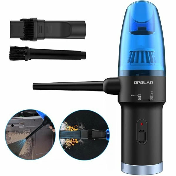 CORDLESS BLOWER DUSTER COMPUTER KEYBOARD - OPOLAR HANDHELD VACUUM