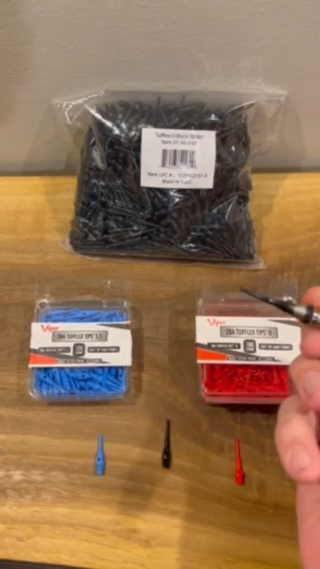 Soft Tip Dart Points 2BA Thread - Tufflex III, 100 & 1000 Packs, Dart Accessorie