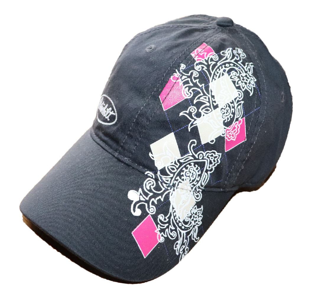 peterbilt ladies womens charcoal paisley semi diesel truck hat cap