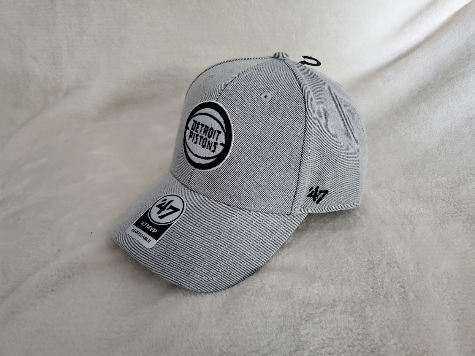 NBA DETROIT PISTONS '47 MVP STRAPBACK HAT MENS GREY BLACK NEW