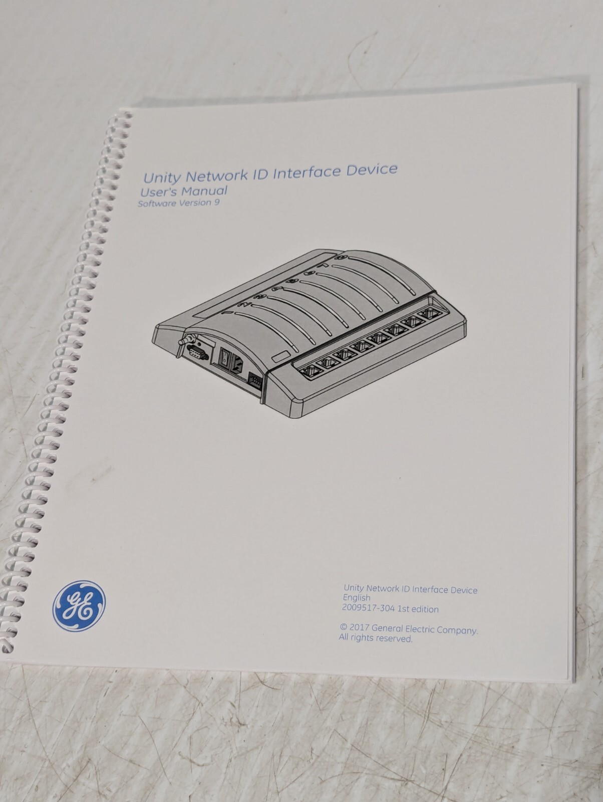GE Unity Network ID Interface Device User's Manual, Hardcopy and Disk, v9A SW