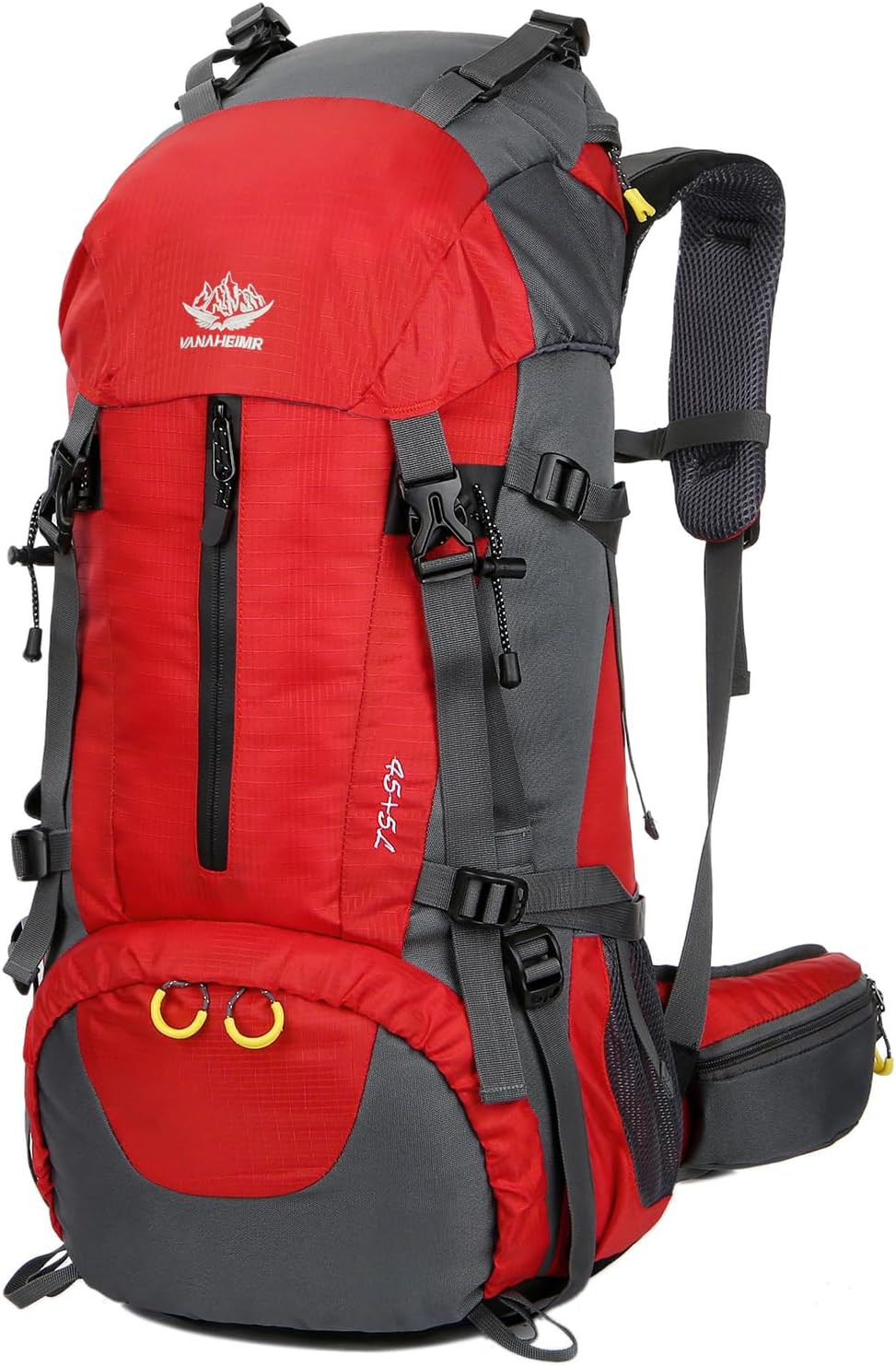 50L Waterproof Hiking Backpack Outdoor Daypack with Rain Cover & Ergonomic Pads