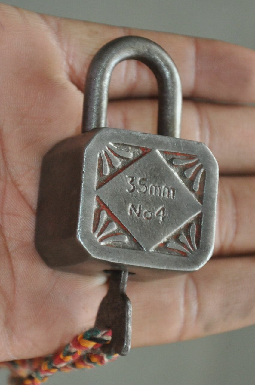 Vintage Iron VULCO Solid Unique Shape No.4 35MM Handcrafted Padlock