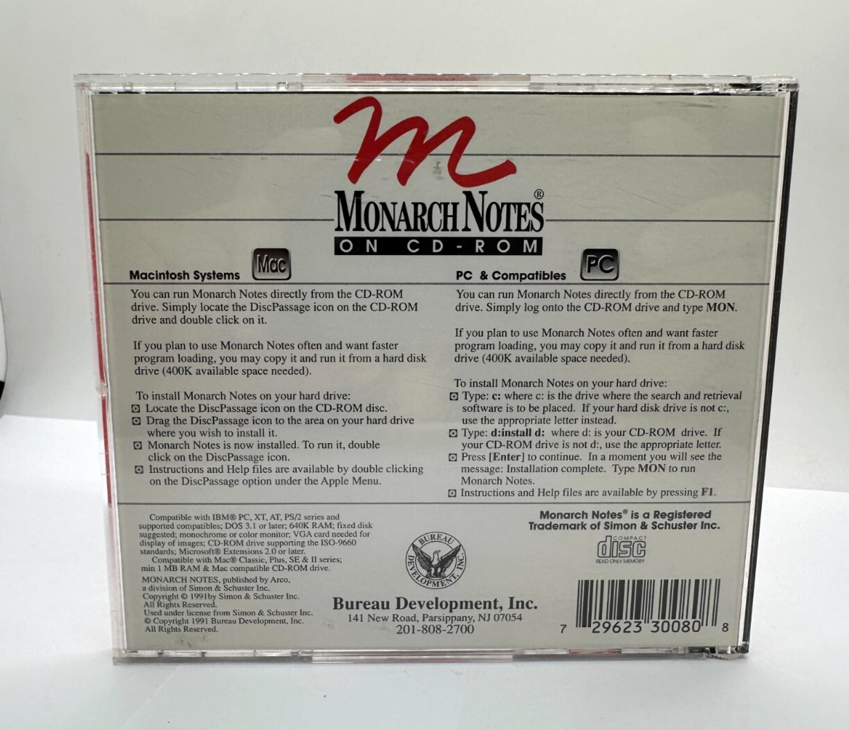 Monarch Notes on CD-Rom PC & MAC Computer Software Program - 1991