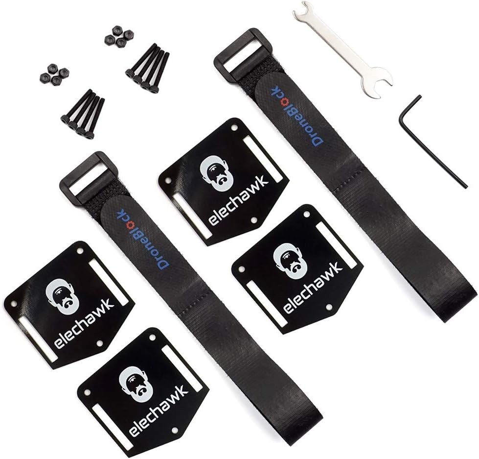 2 Set FPV Drone Lock Mount for Backpack Plug-in Accessories DIY Bundle Black