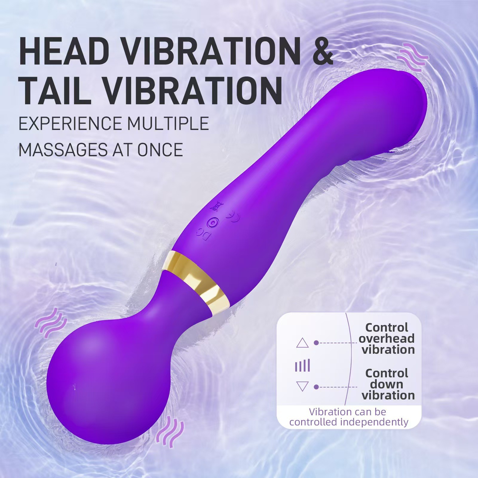 Double Head 8 Speed 20 Modes Vibrating Massager Full Body Magic Therapy Motor