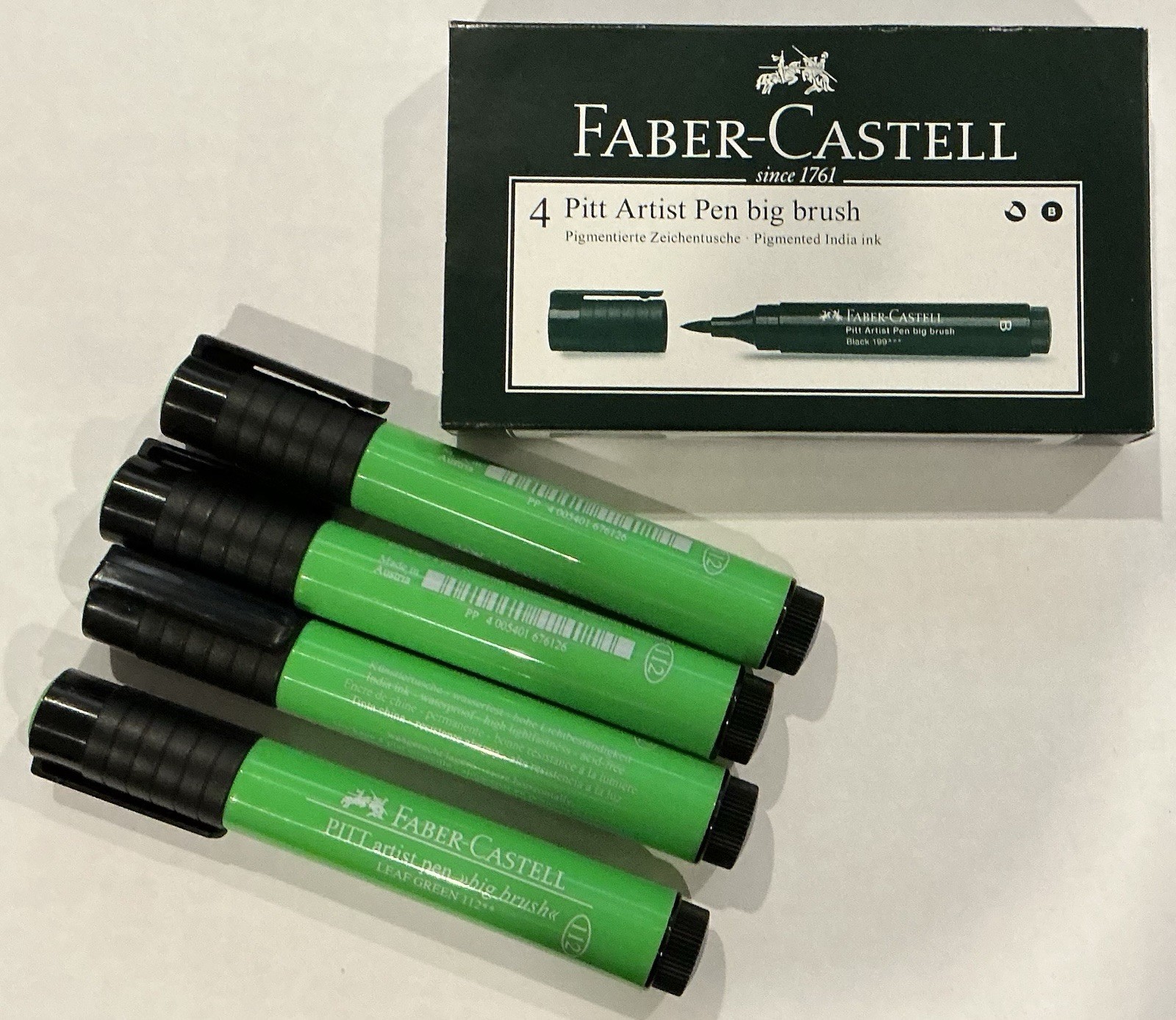 Faber-Castell Pitt Big Brush Artist Pens -[PACK OF 4] Leaf Green 112