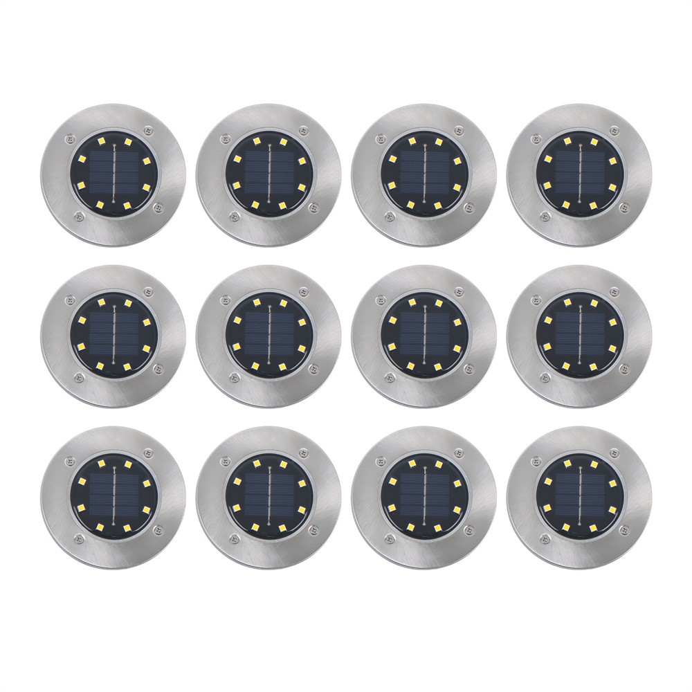 12 Pack Waterproof Warm Solar In Ground Lights Outdoor Garden In Grond Lights
