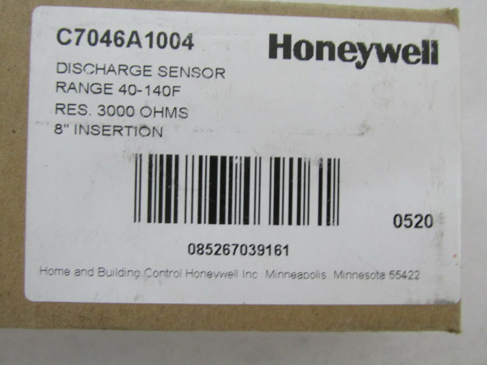 Honeywell C7046A1004 Discharge Sensor