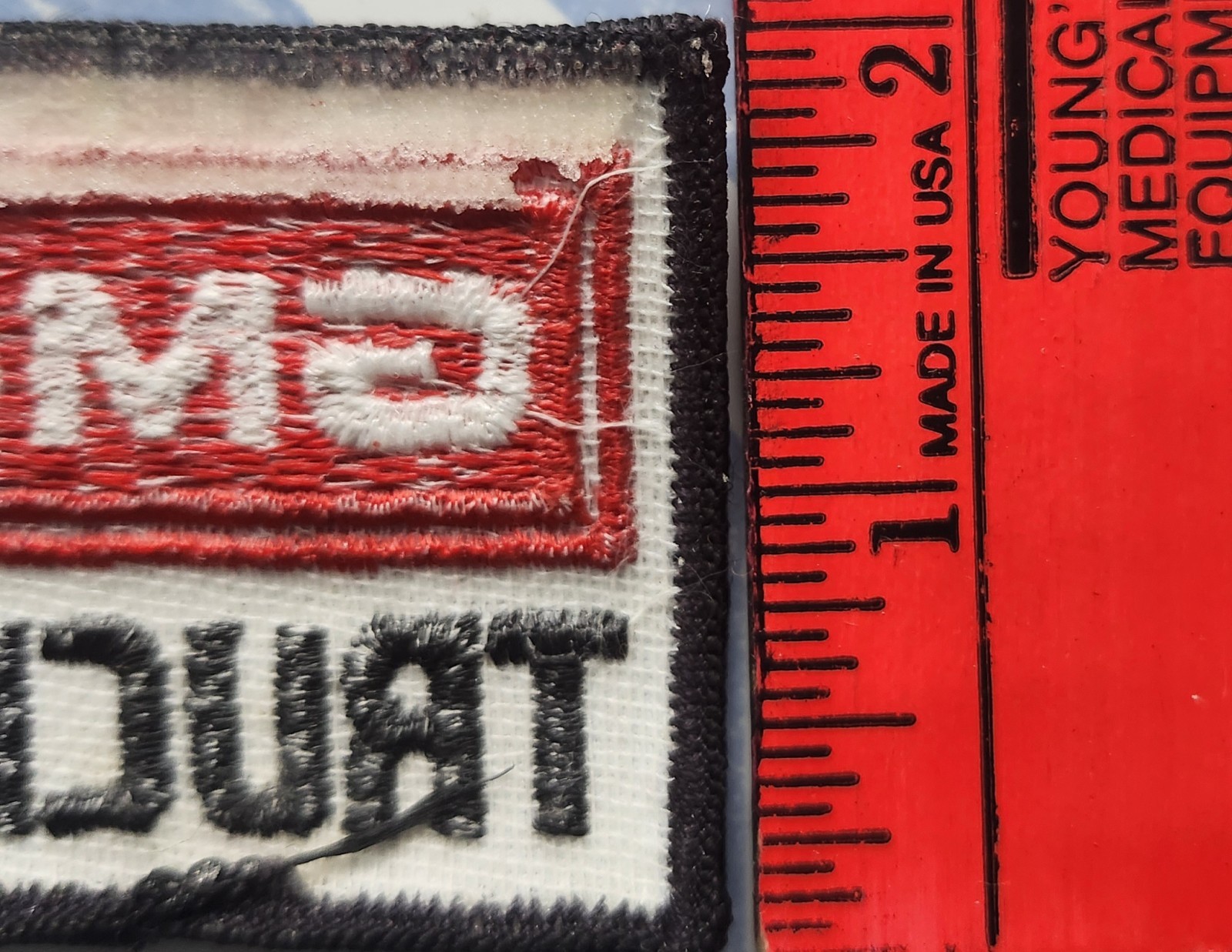 Vintage GMC Trucks Patch Red White Black Automotive GM Mechanic Uniform 2.5”