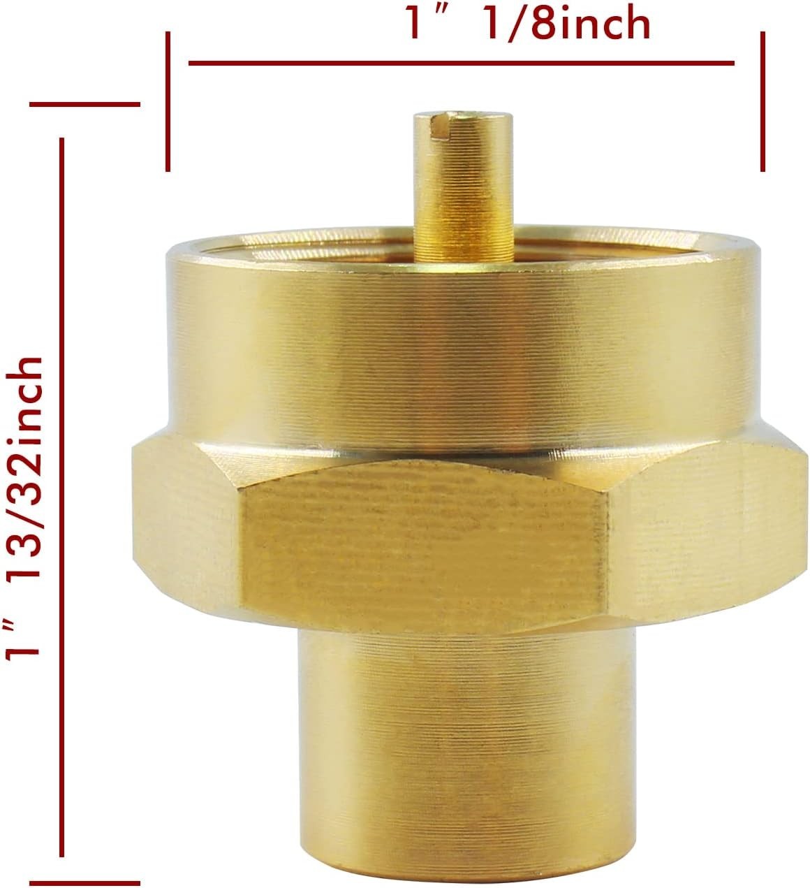 1Lb Brass Propane Refill Adapter with 1/4" NPT Female Thread