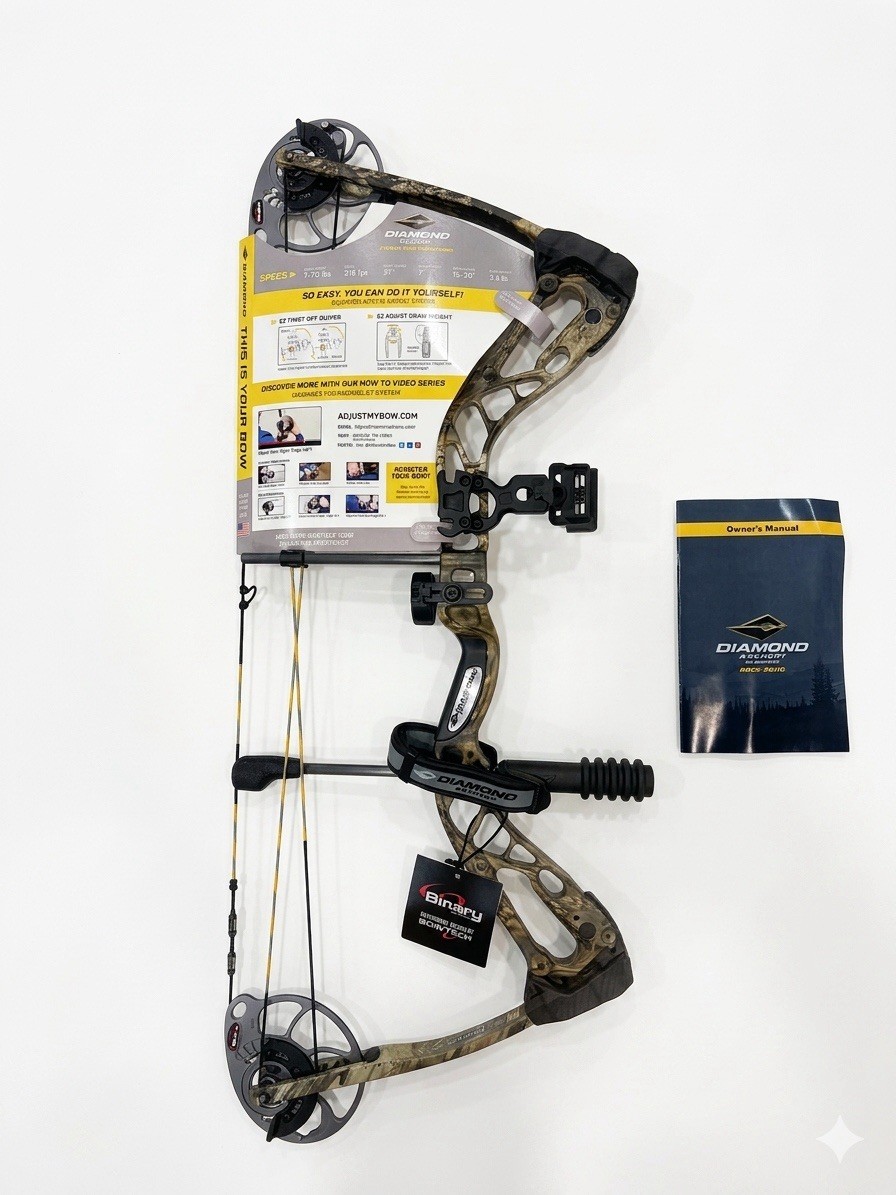 Diamond Archery Edge SB-1 Compound Bow RH 7-70 lbs Ready To Shoot Hunting Kit