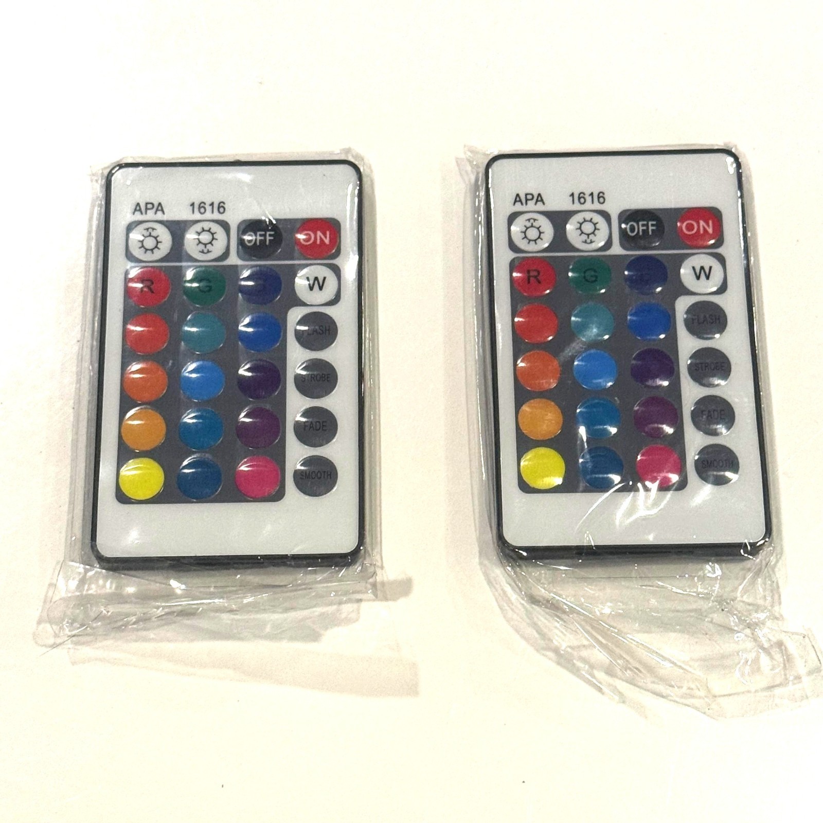 2-Pack LED Light Remote Controls With Color Options & Brightness Adjustment