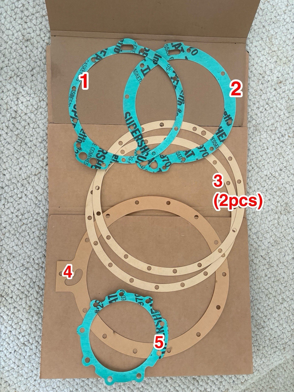 M14-P Case gaskets, Set Of 6…FREE SHIPPING IN US.