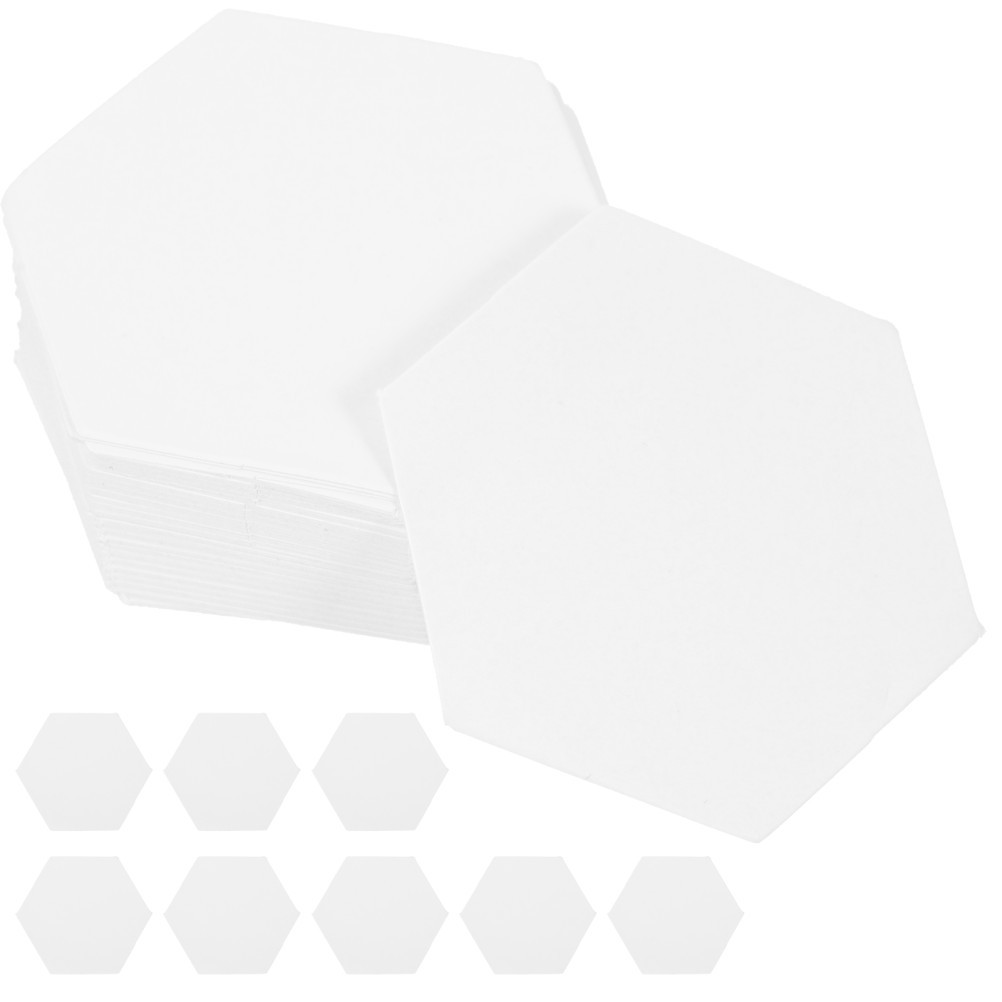300Pcs Reusable White Hexagonal Paper for DIY Craft and Painting Projects