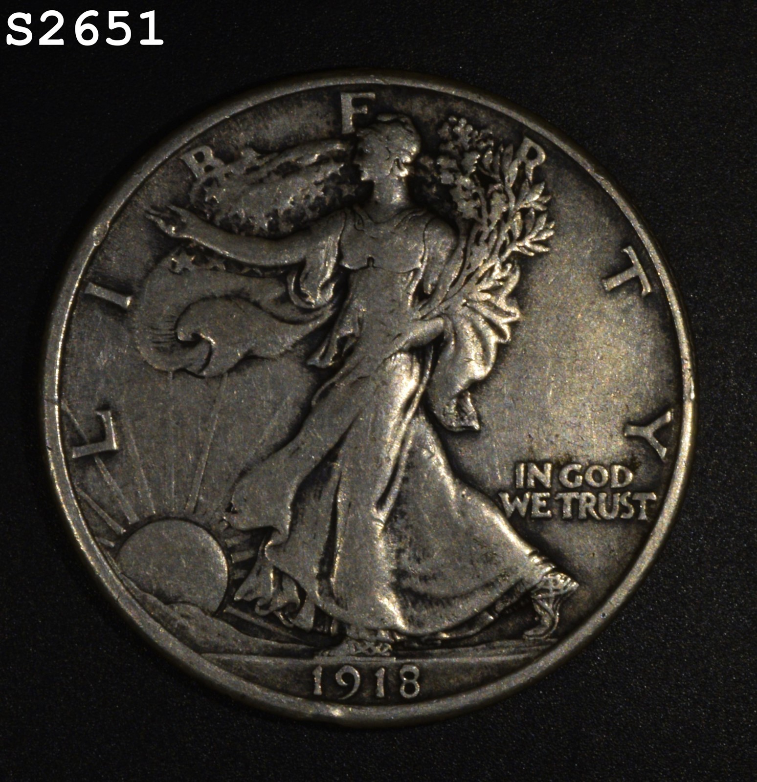 1918 Liberty Walking Half Dollar "XF"