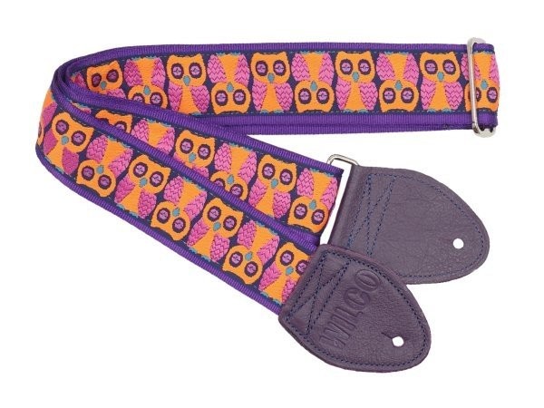 Souldier Wilco Signature Orange/Purple Owls Guitar Strap *Free Shipping in...