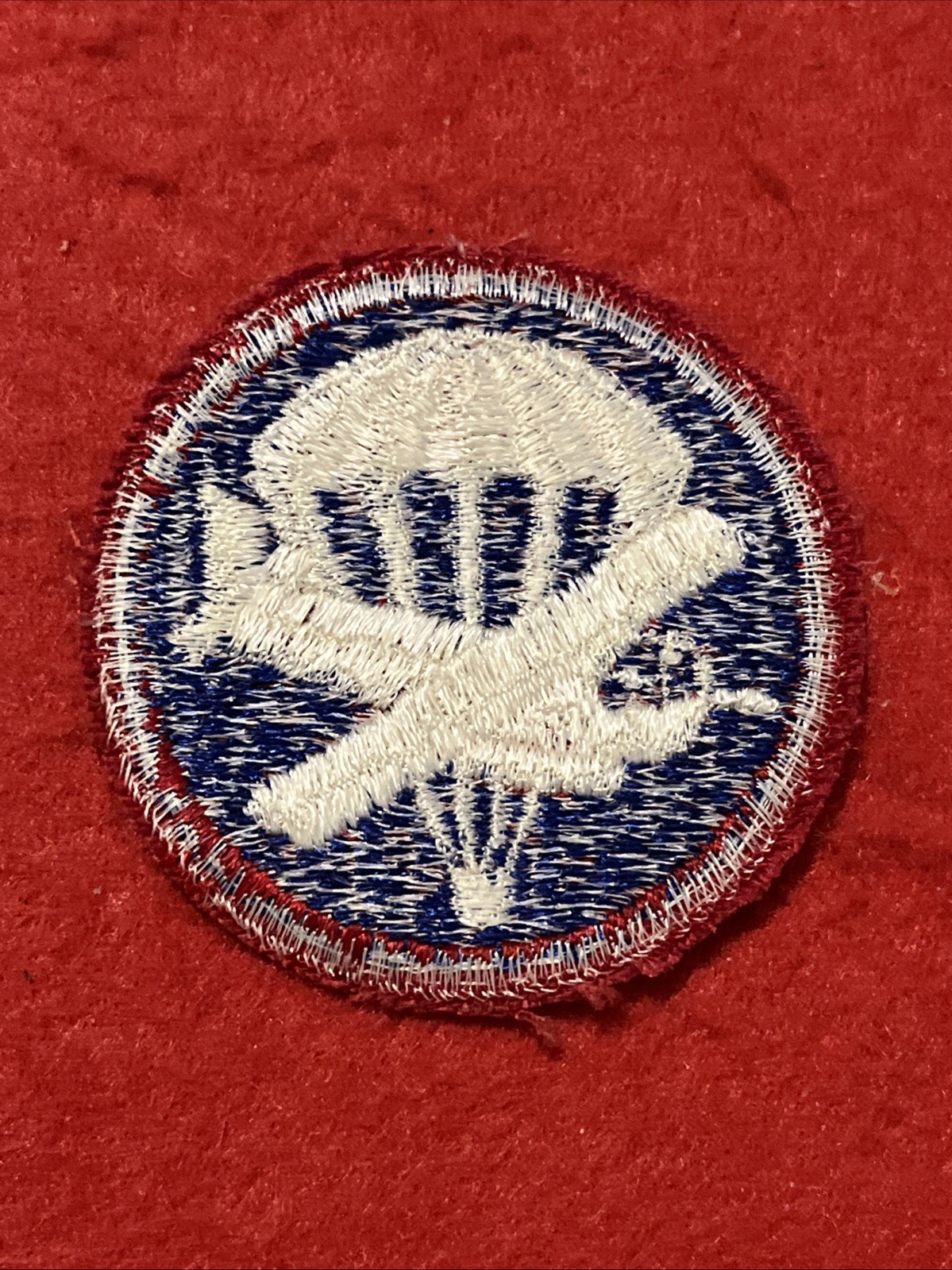 WWII U. S. ARMY PARAGLIDER CAP Patch (w/ CG-4A Combat Glider) • VG-EX