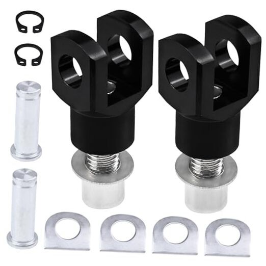 Motorcycle Foot Pegs Supports Mount Footrest Mounting Clevis Hardware Kit Black