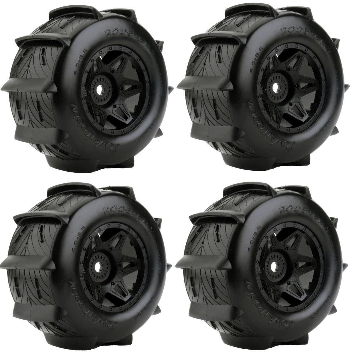 Powerhobby BELTED Sand / Snow / Water Paddle Tires Wheels FOR Traxxas X-Maxx 8S