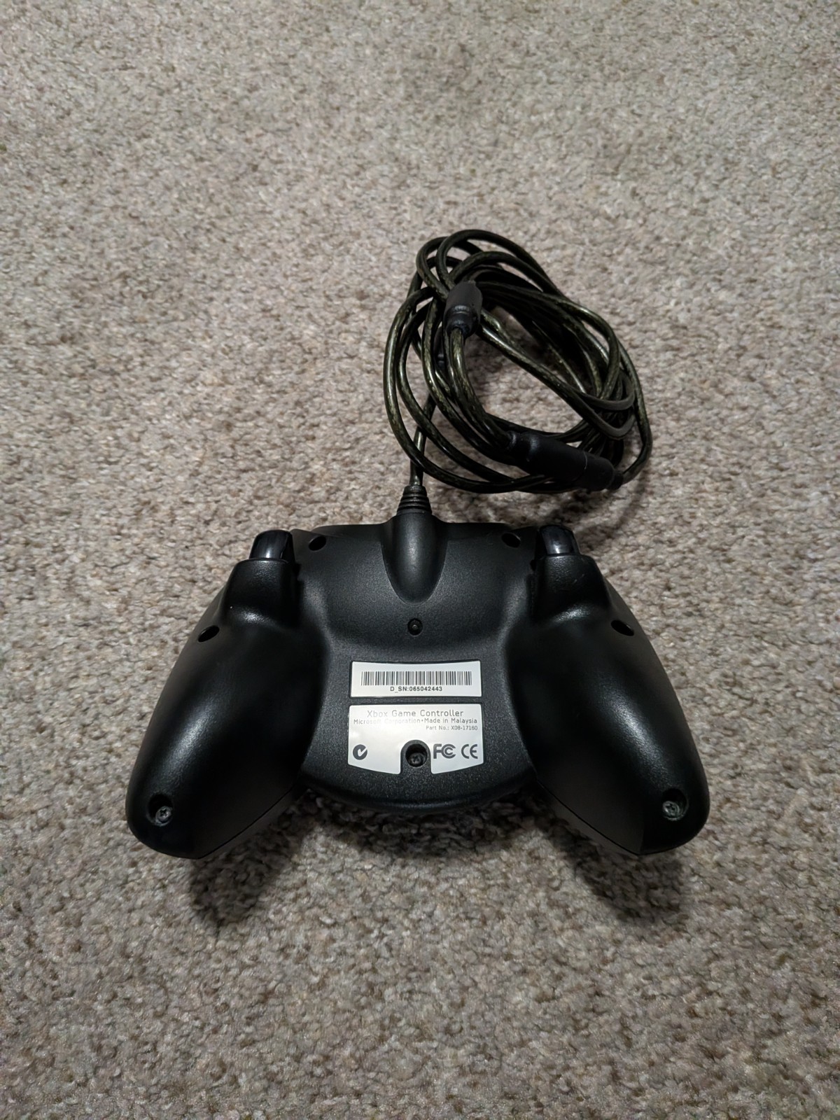 Tested EXCELLENT OEM Microsoft Original Xbox DUKE Controller & Breakaway Cable