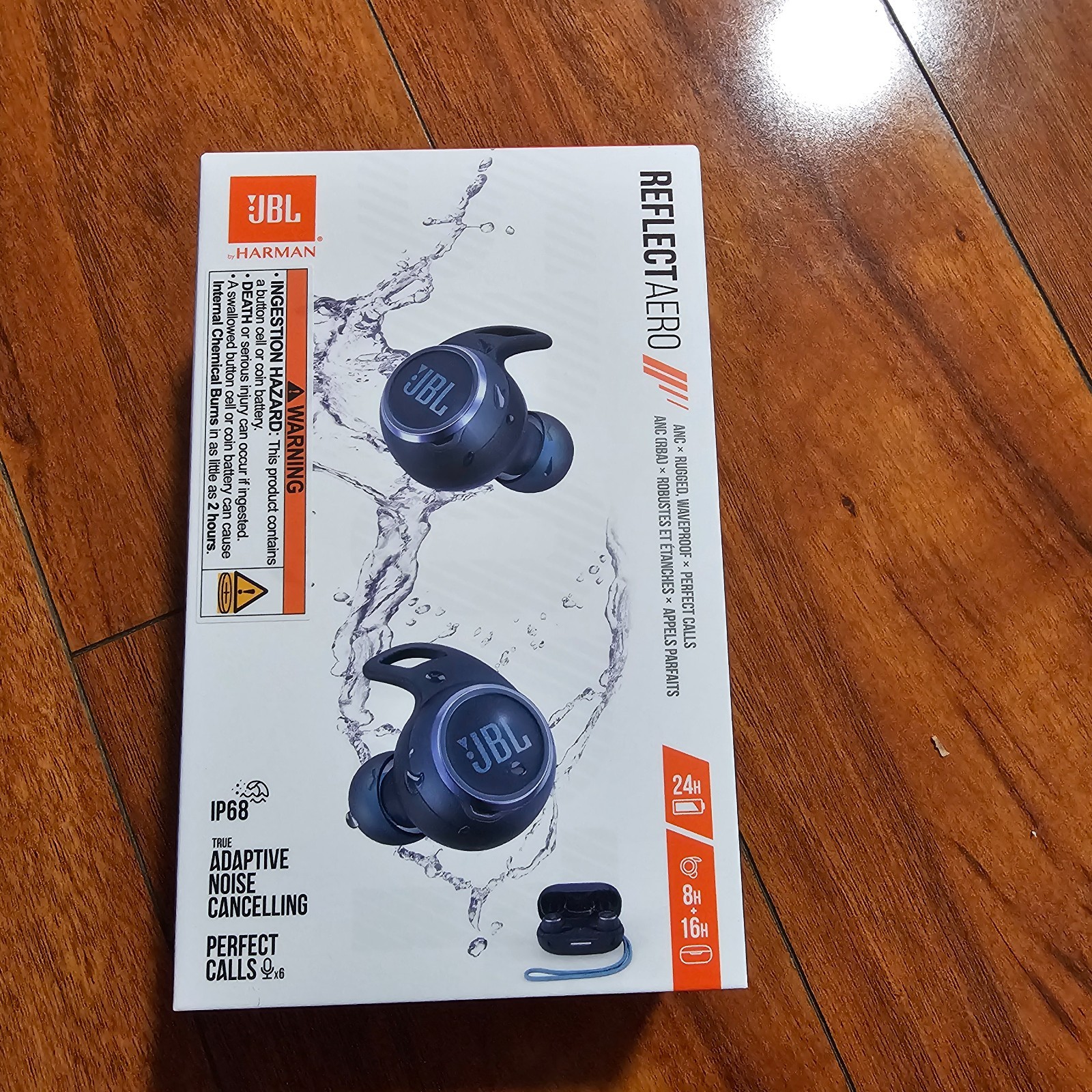 JBL Reflect Aero Wireless Noise Cancelling Earbuds - Blue  JBLREFLECTAEROUAM