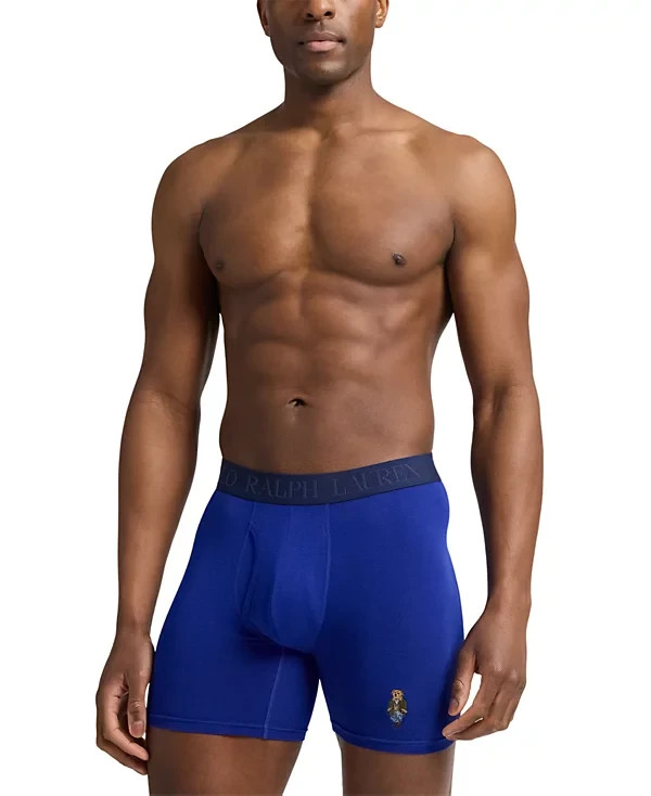 3 Polo Ralph Lauren Boxer Briefs M XL Stretch Cotton 3 Pack Underwear $59 SALE