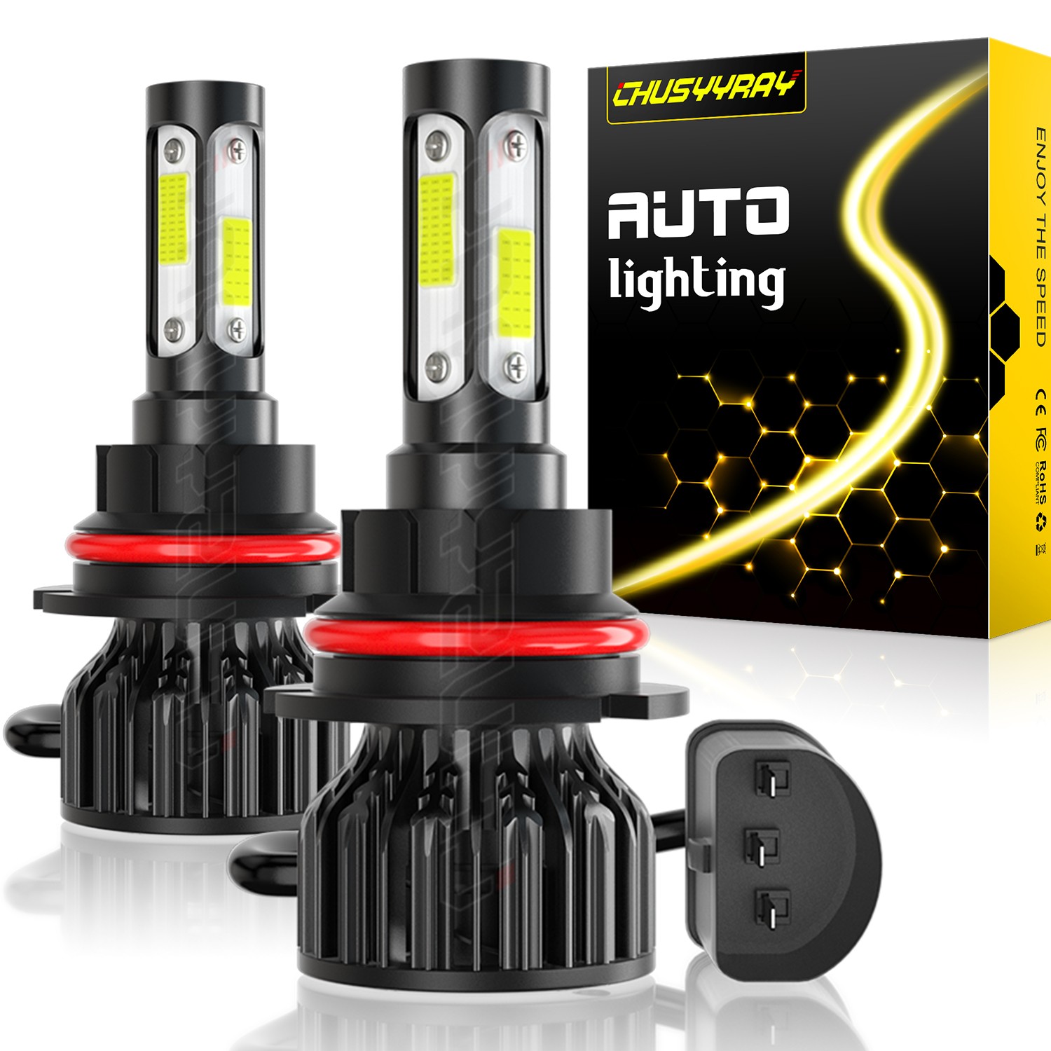 9007/HB5 LED Headlights LED Light Bulbs Kit High Low Beam Super Bright