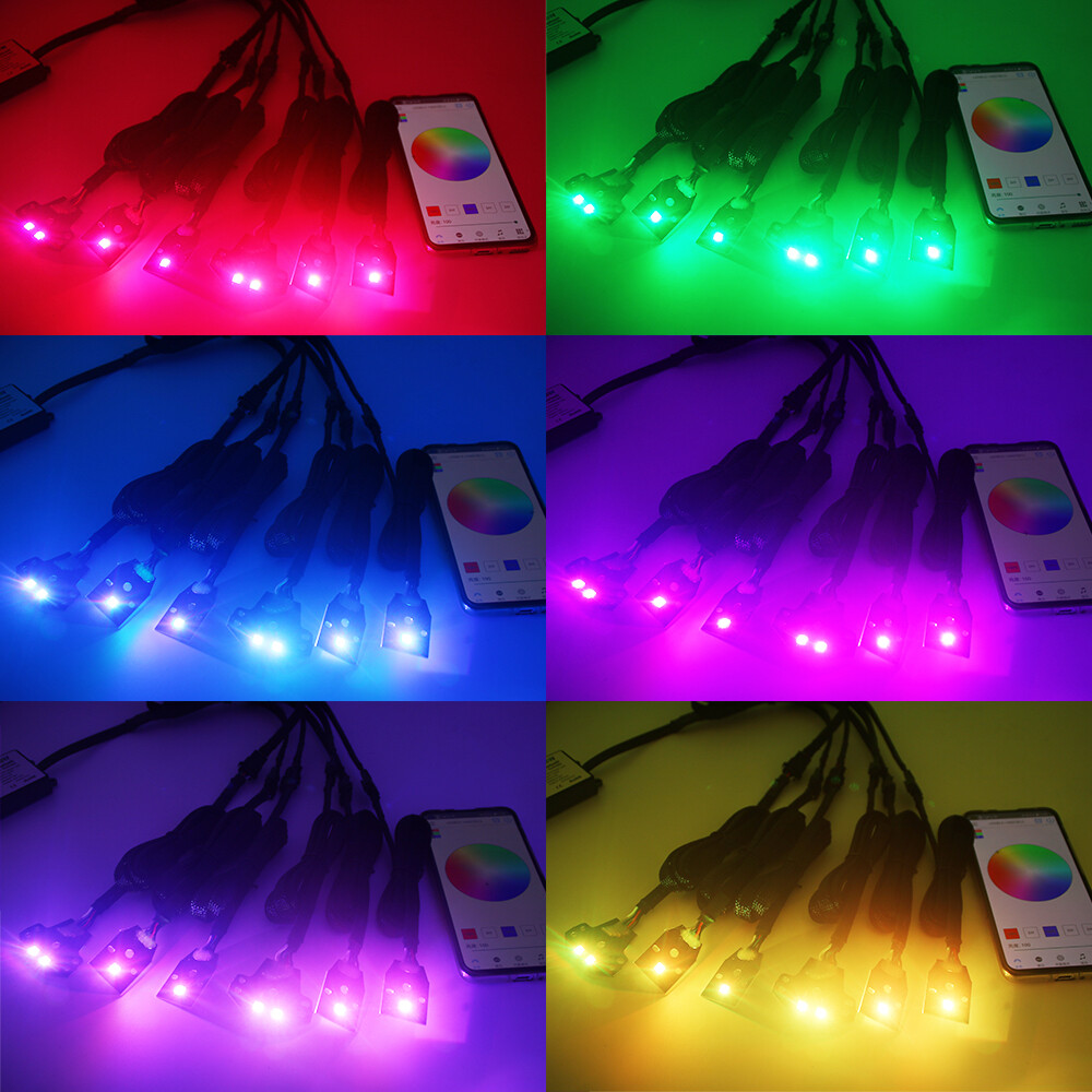 For 2015-23 Dodge Charger Bluetooth APP RGBW Multi-Color LED DRL Board Headlight