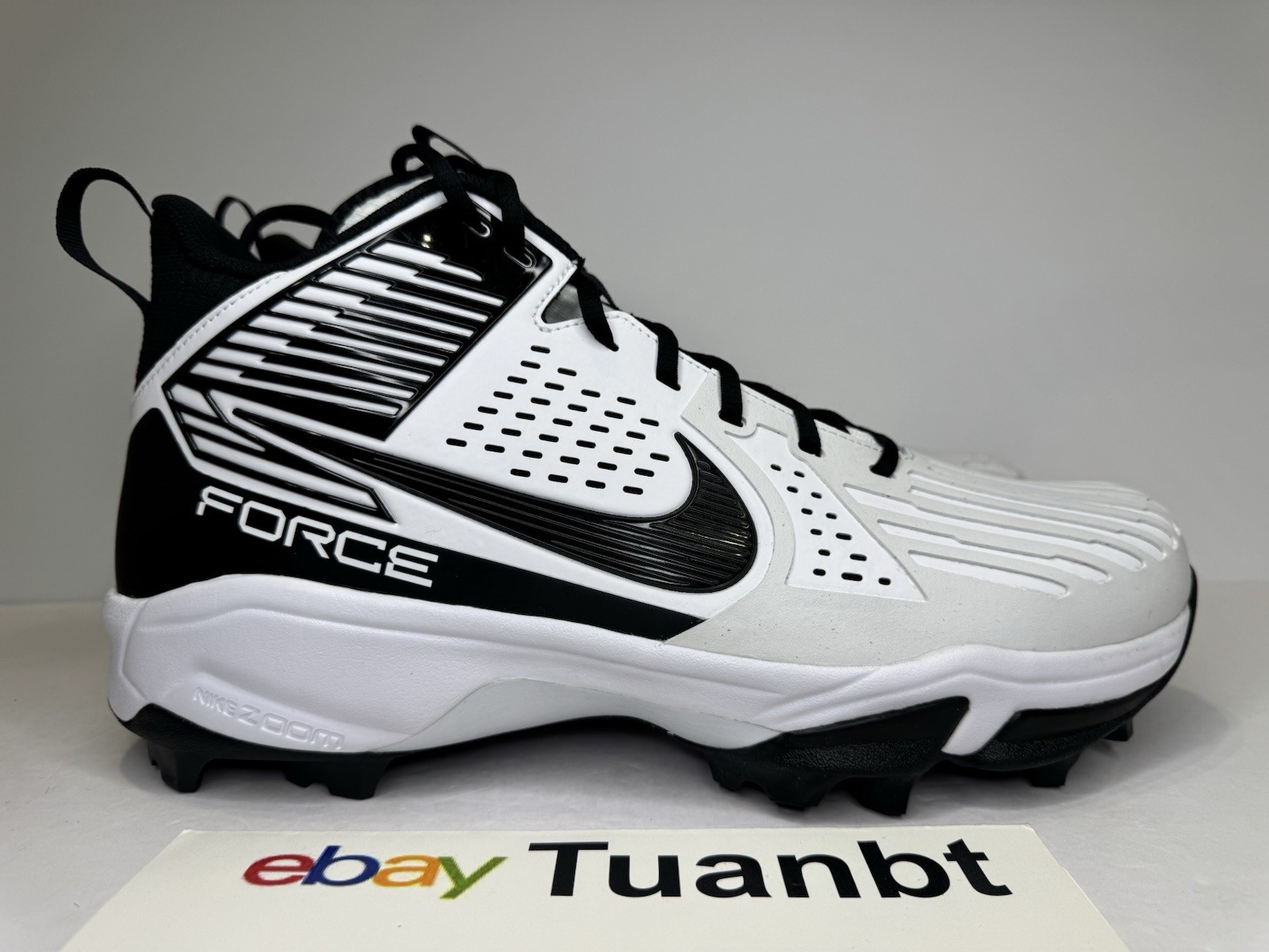 BRAND NEW Nike Zoom Force Savage Pro 3 Shark Cleats Black/White FJ8163 104