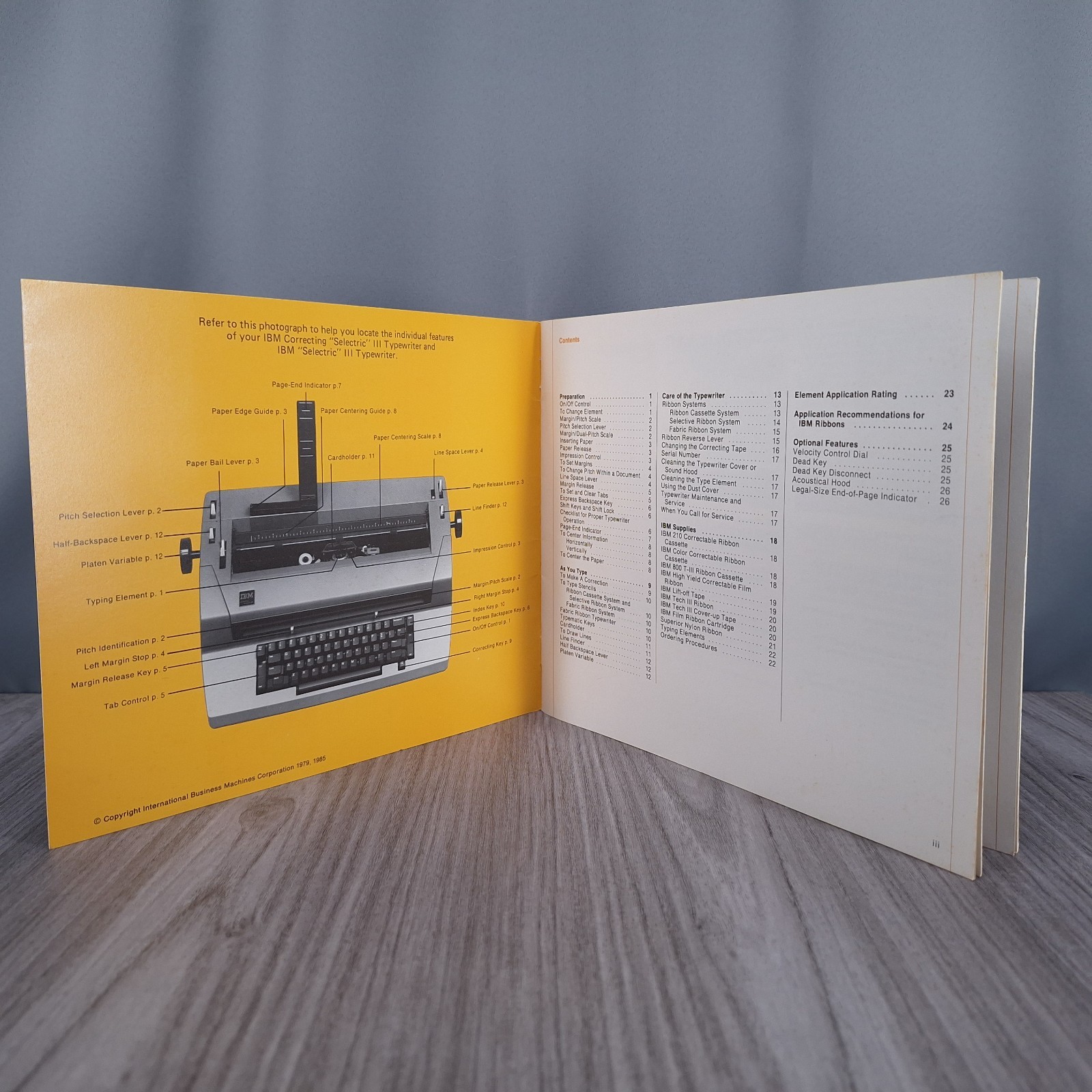 Vtg IBM Correcting Selectric 3 Typerwriters Operating Instructions Manual