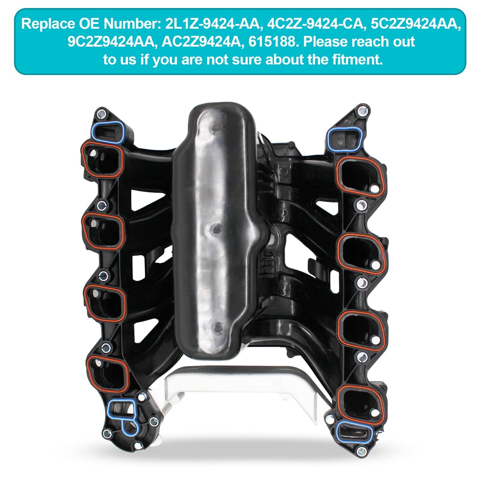 Upper Intake Manifold kit w/Gasket Compatible with 615-188, Select 5.4L Ford ...