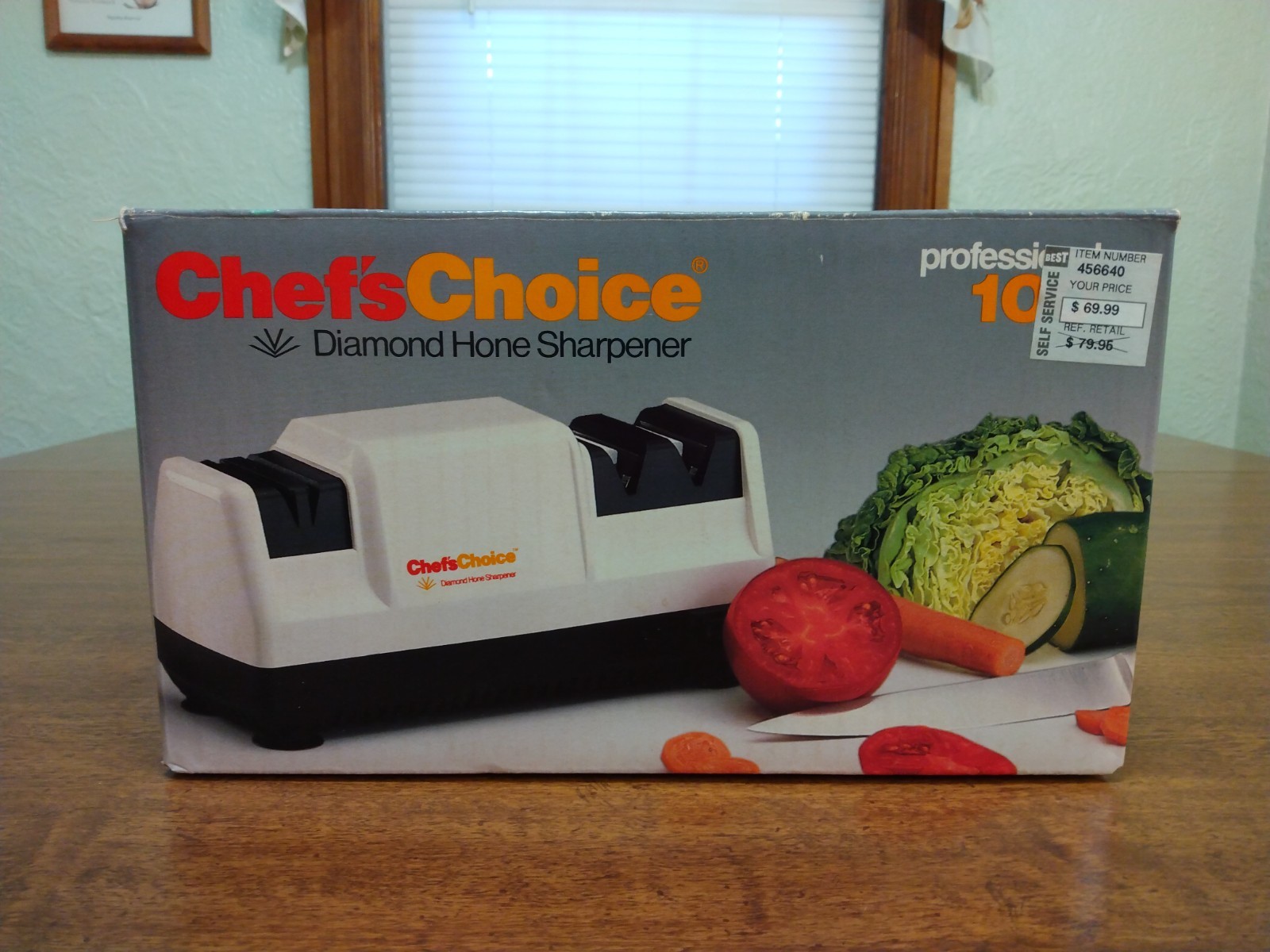 Chef’s Choice Diamond Hone 100 Electric Knife Sharpener Works Great Manual Box