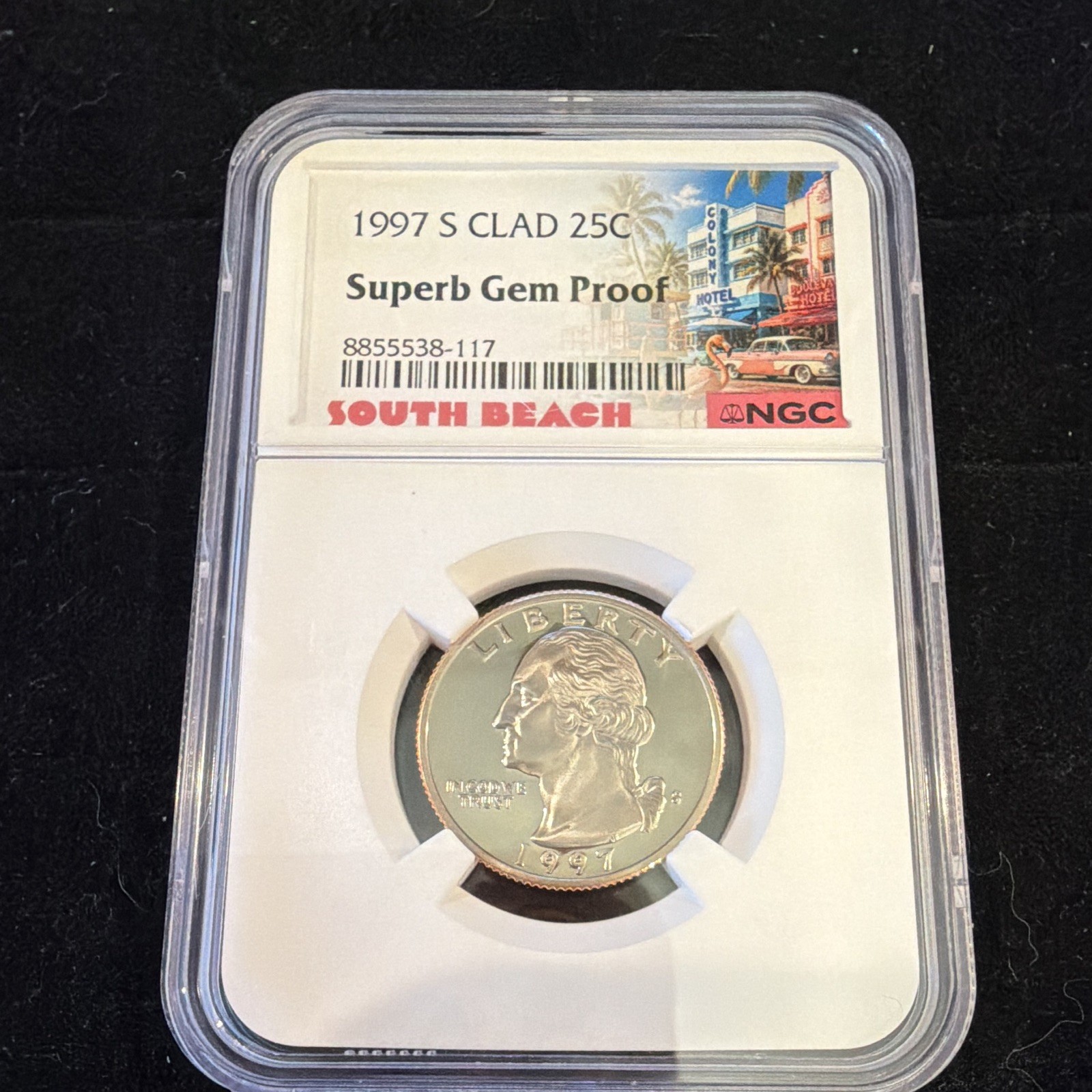 1981-S Washington Quarter 25C Proof Type 1 San Francisco PCGS PR69DCAM