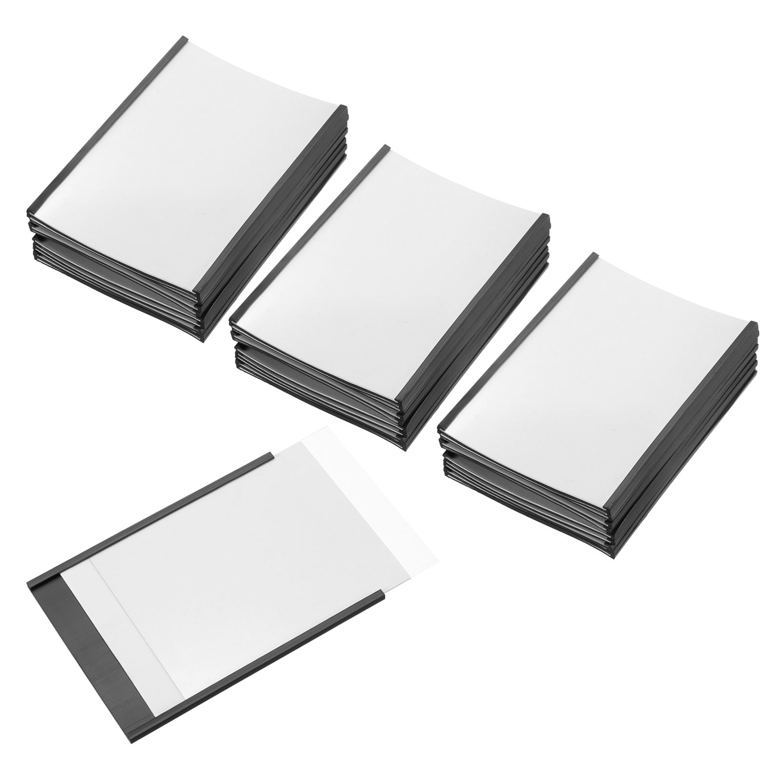 50 Pcs Magnetic Label Holder 4" x 3" with Paper Inserts C Channel